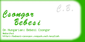 csongor bebesi business card